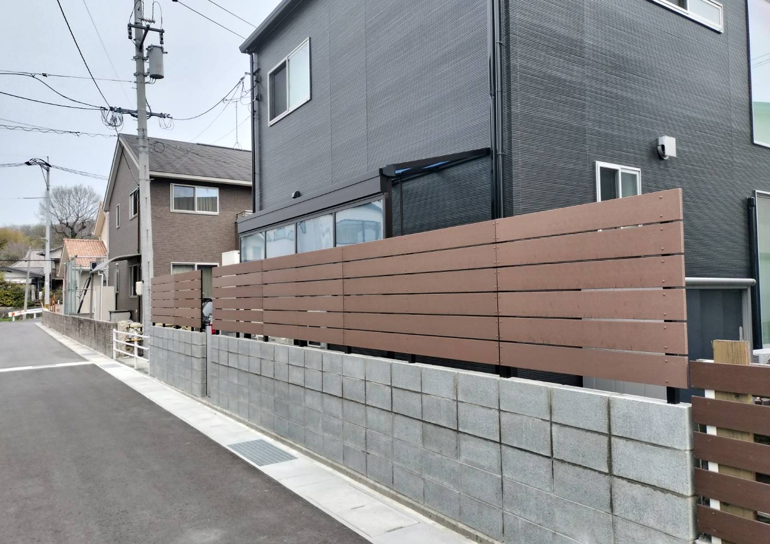 フェンス・ブロック積みの施工事例